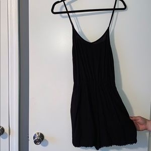 Black romper with pockets